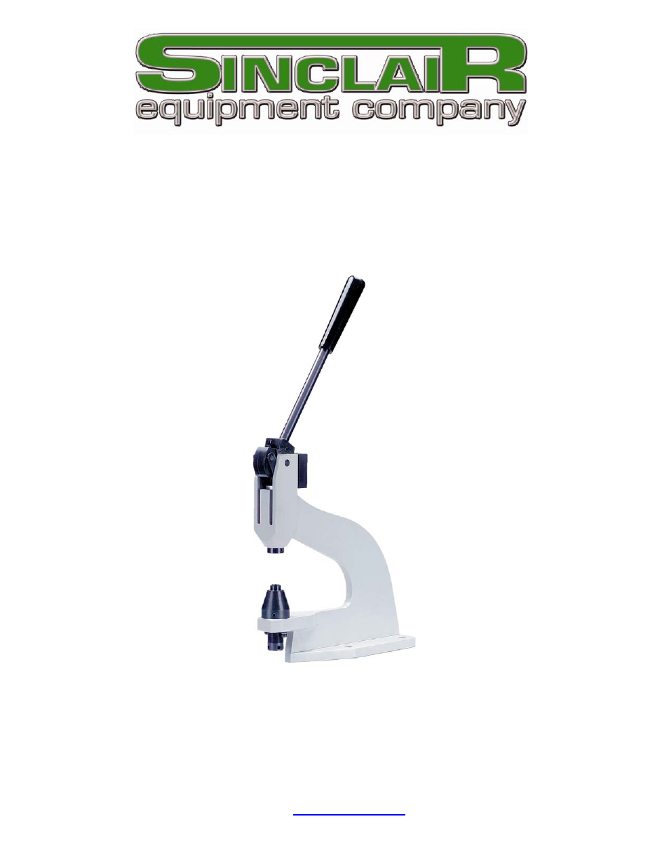 Sinclair Manual Grommet Machine PG20 User Manual | 8 pages
