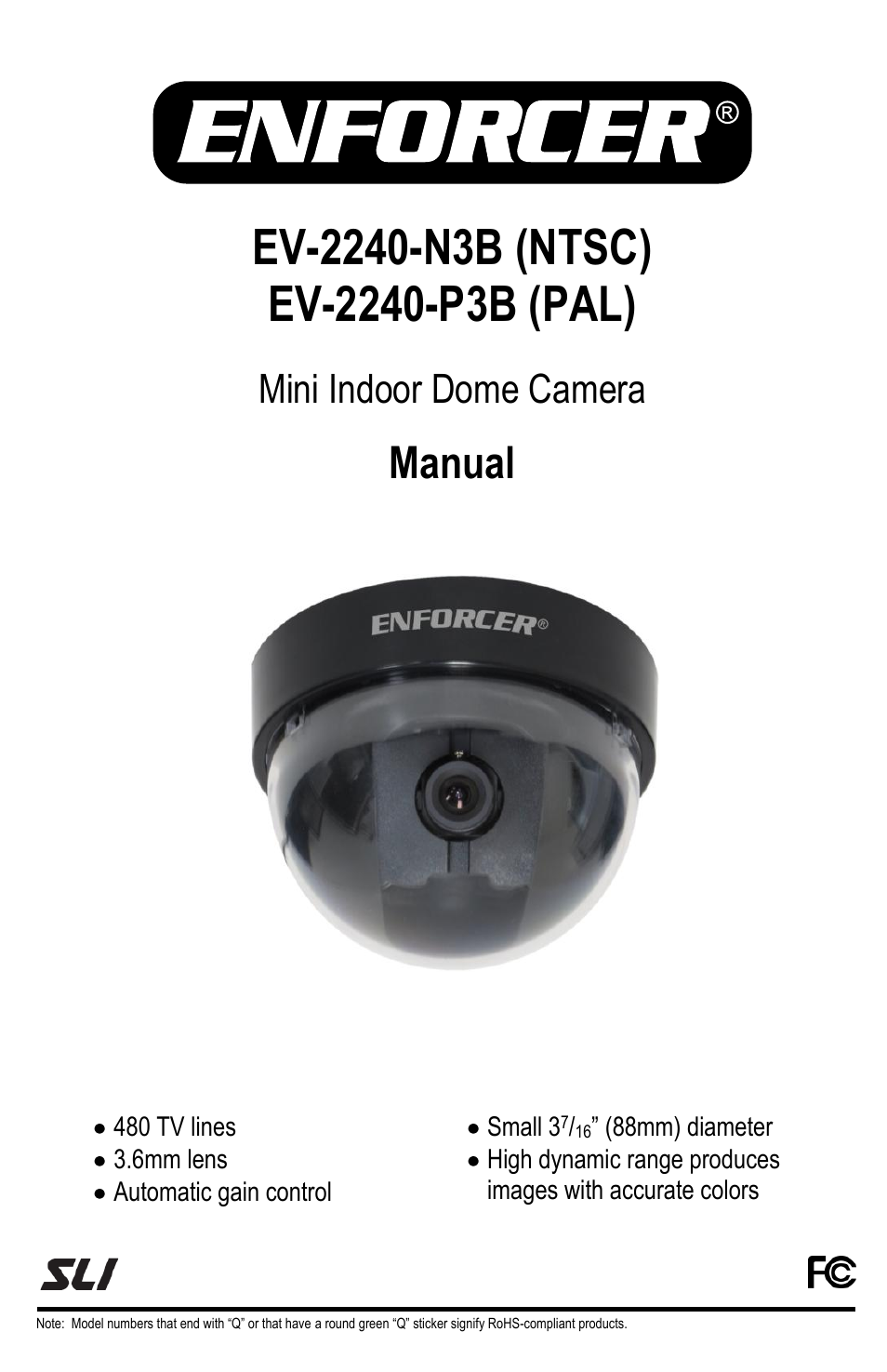 SECO-LARM USA Enforcer EV-2240-P3B User Manual | 4 pages
