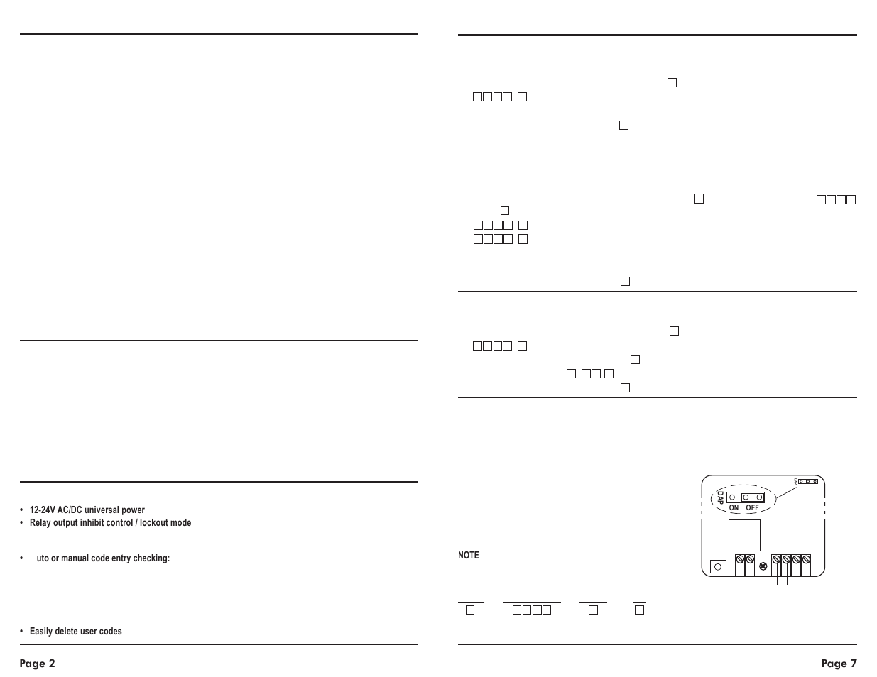 Digital access keypad manual | SECO-LARM USA Enforcer SK-1011-SQ User Manual | Page 2 / 5