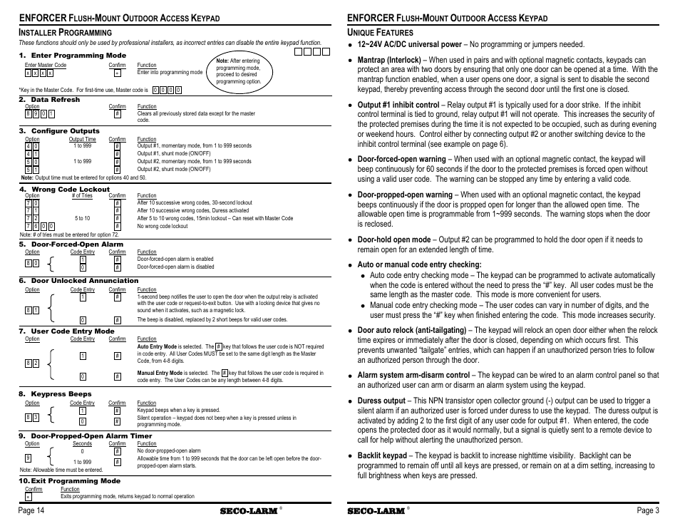 Enforcer | Controlled Products Systems Group SK-1123-FQ User Manual | Page 3 / 8