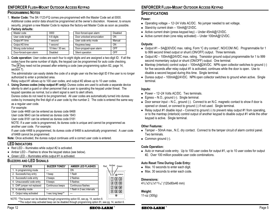 Controlled Products Systems Group SK-1123-FQ User Manual | Page 5 / 8