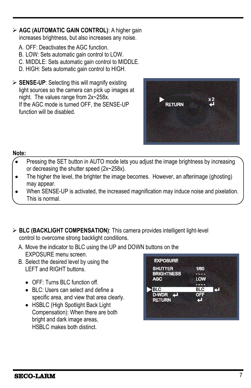 SECO-LARM USA NVD Bullet Cameras EV-1626-NKGQ 2.8~12mm User Manual | Page 7 / 16