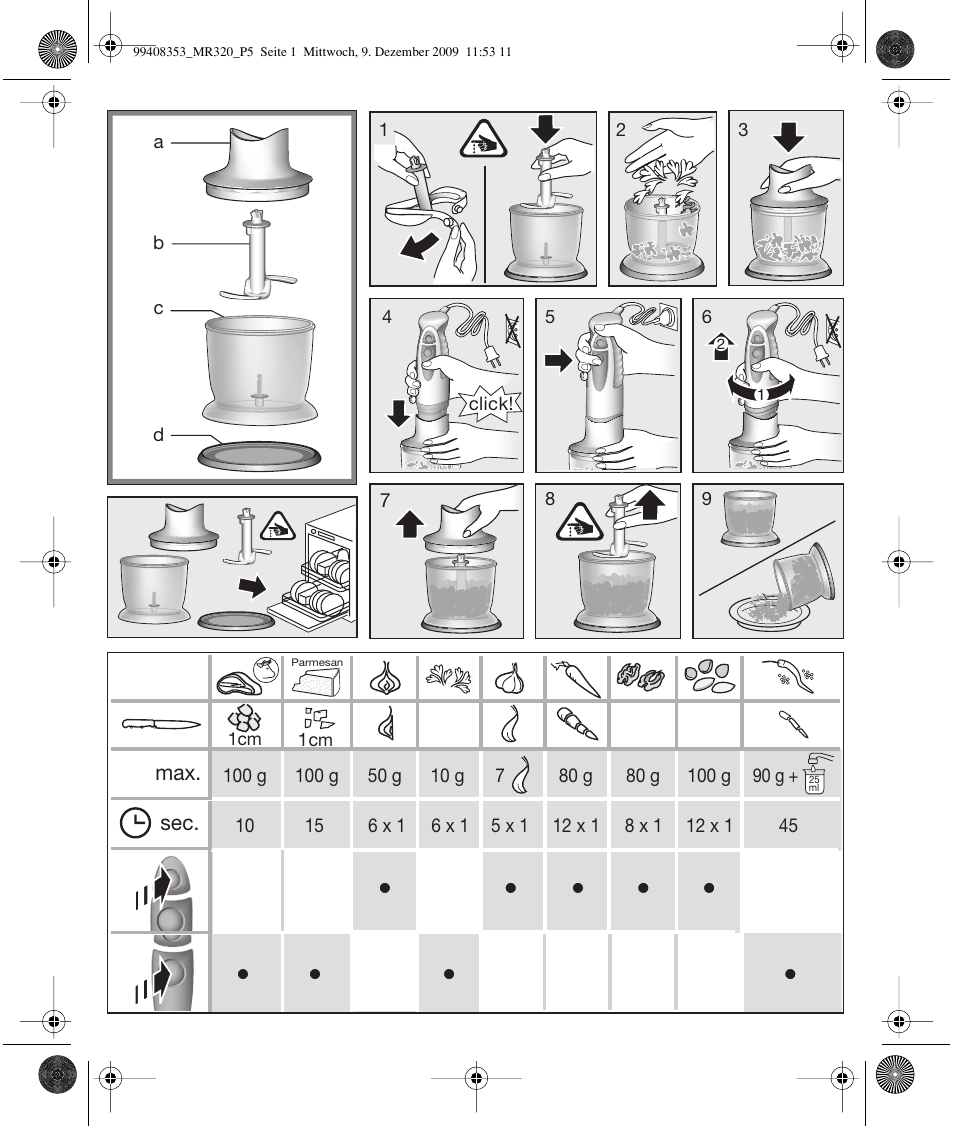 Braun MR320 Baby User Manual | Page 4 / 54
