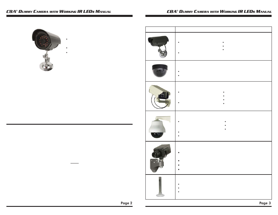 Installation, Model # and description how it works, Check out seco-larm’s full line of dummy cameras | Vd-10pl | SECO-LARM USA Dummy Camera VD-10PL User Manual | Page 2 / 2