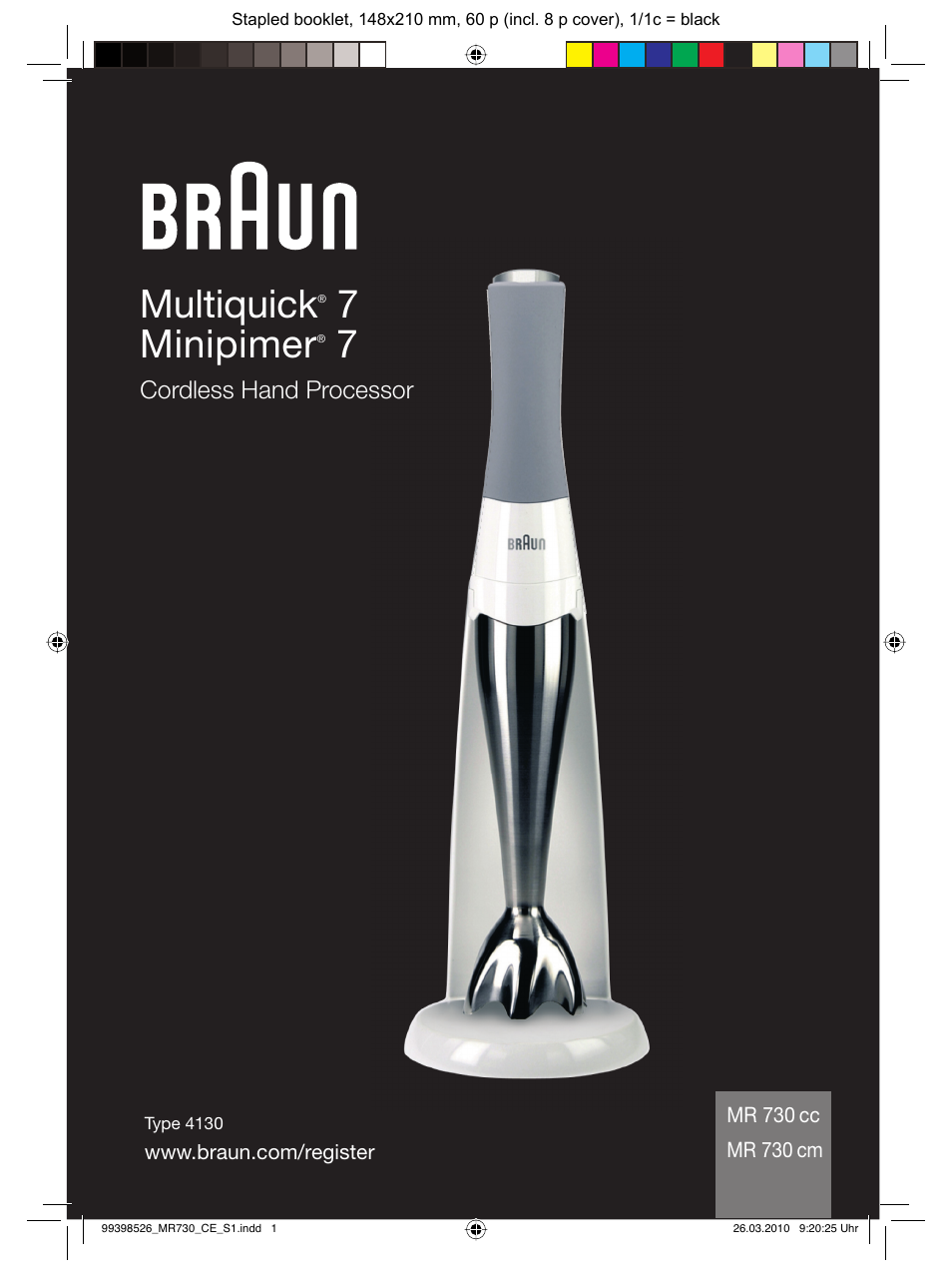 Braun MR730 cm User Manual | 54 pages