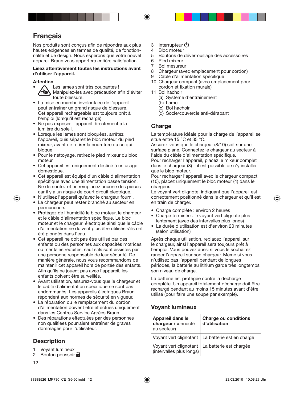 Français | Braun MR730 cm User Manual | Page 11 / 54