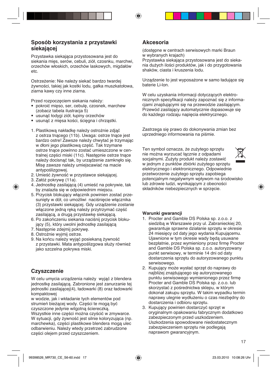 Braun MR730 cm User Manual | Page 16 / 54