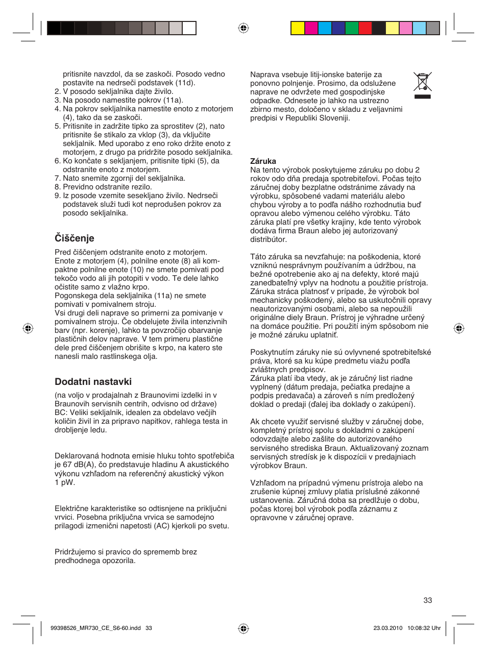 Braun MR730 cm User Manual | Page 32 / 54