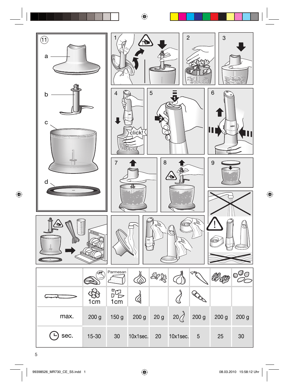 Braun MR730 cm User Manual | Page 4 / 54