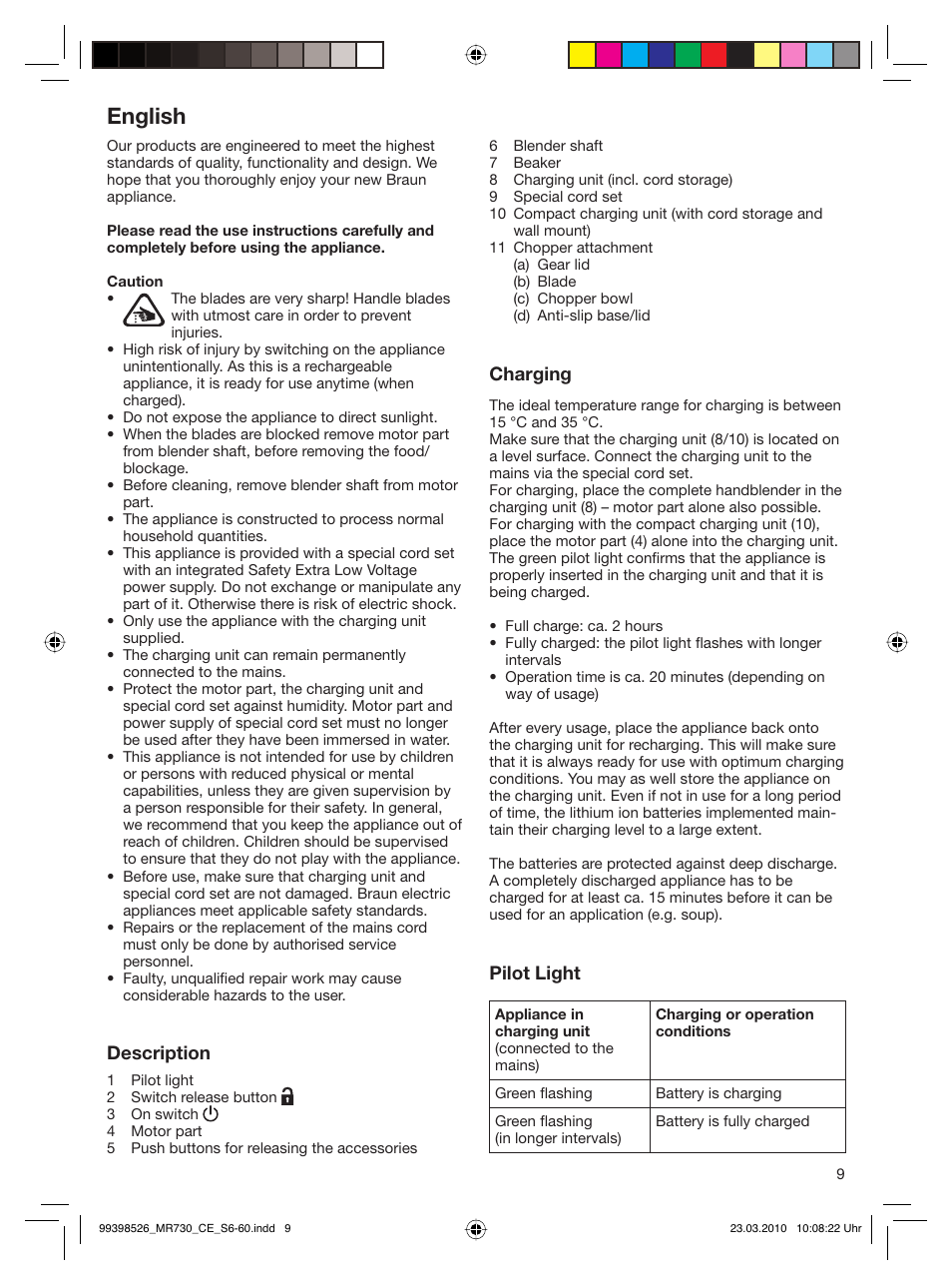 English | Braun MR730 cm User Manual | Page 8 / 54