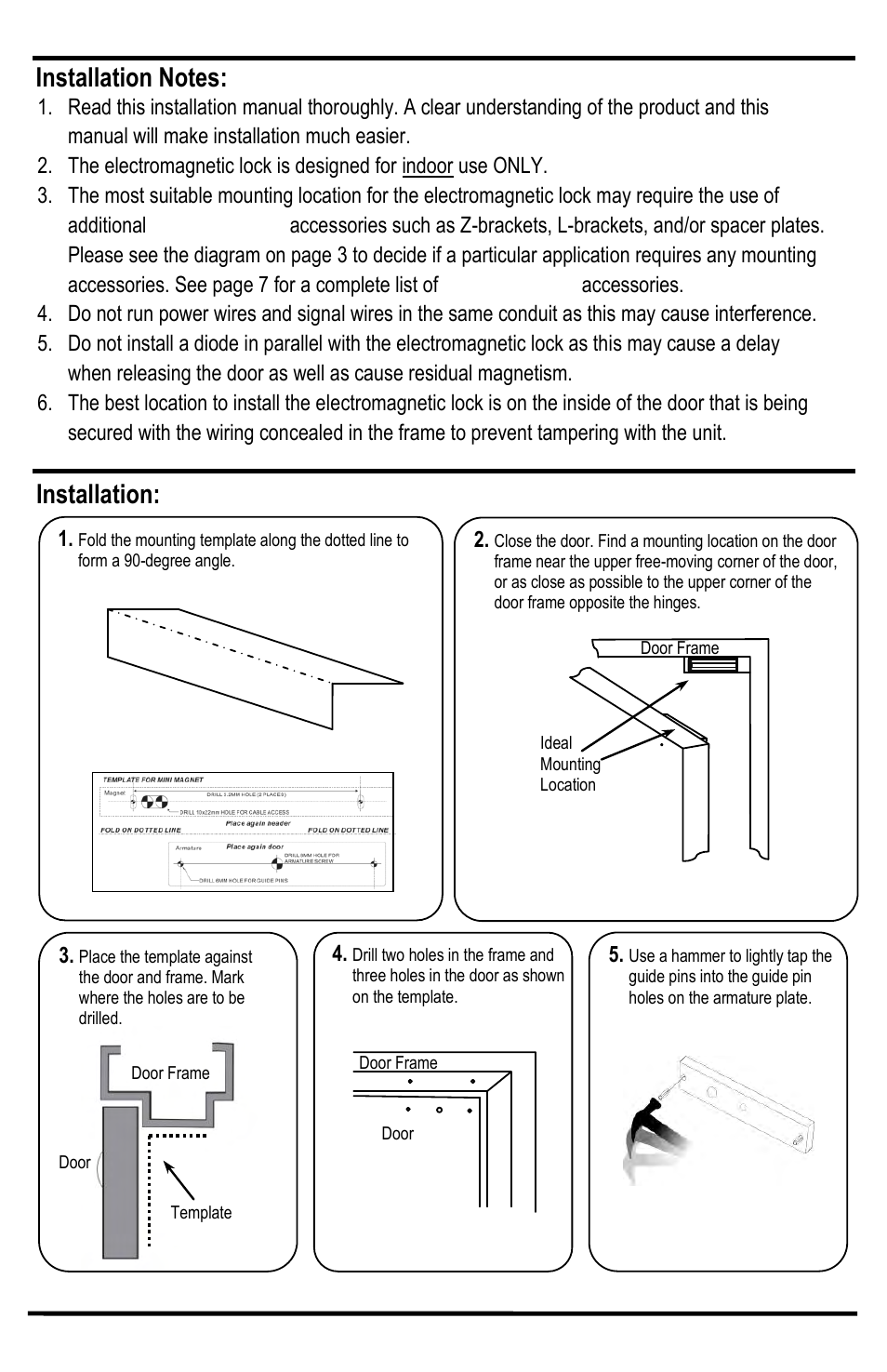 SECO-LARM USA Electromagnetic Lock E-941SA-1200 User Manual | Page 4 / 8