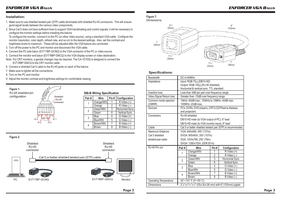 Enforcer vga b | SECO-LARM USA ENFORCER EVT-SBP-GQ User Manual | Page 2 / 2