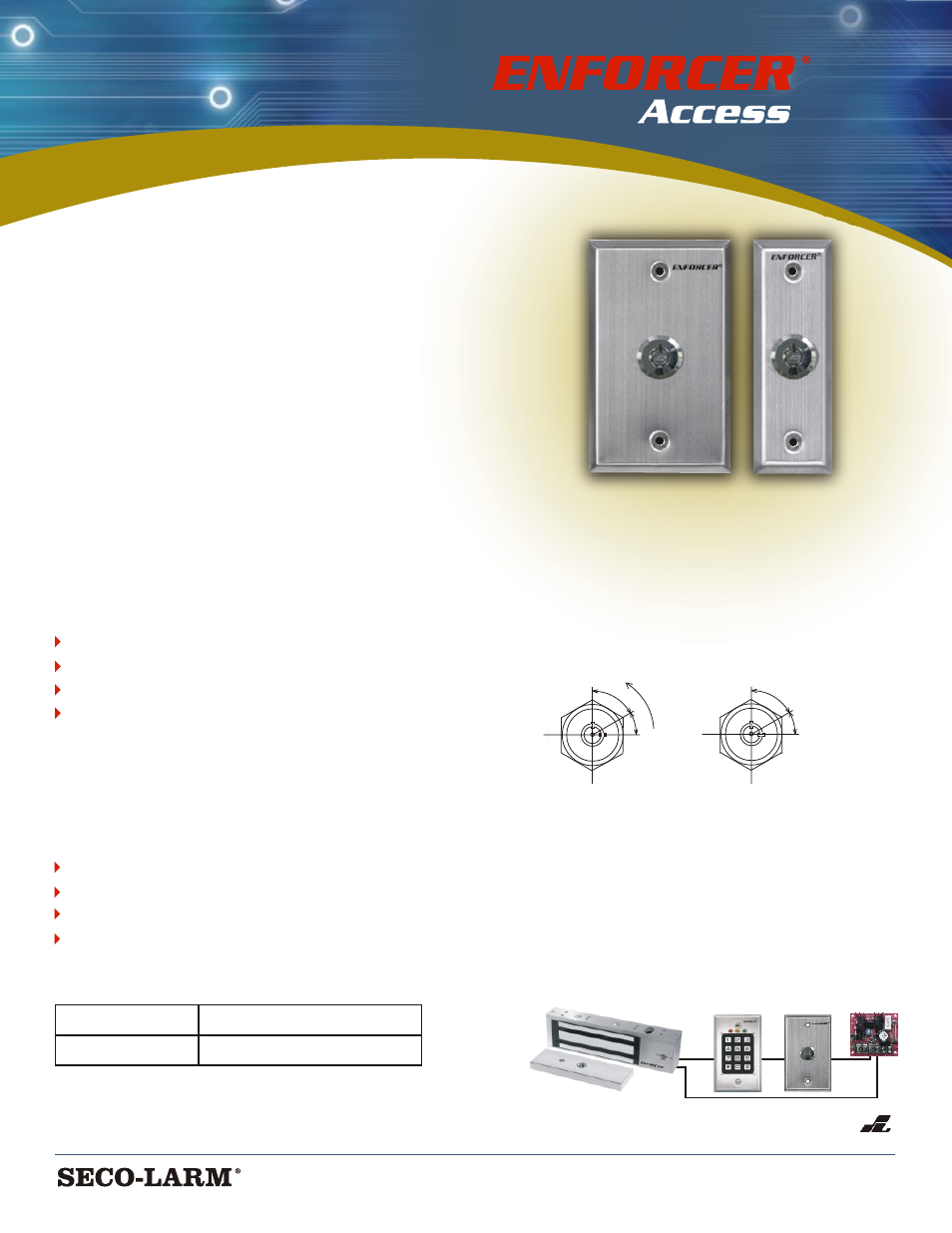 SECO-LARM USA Enforcer Access SD-72051-V0 User Manual | 1 page