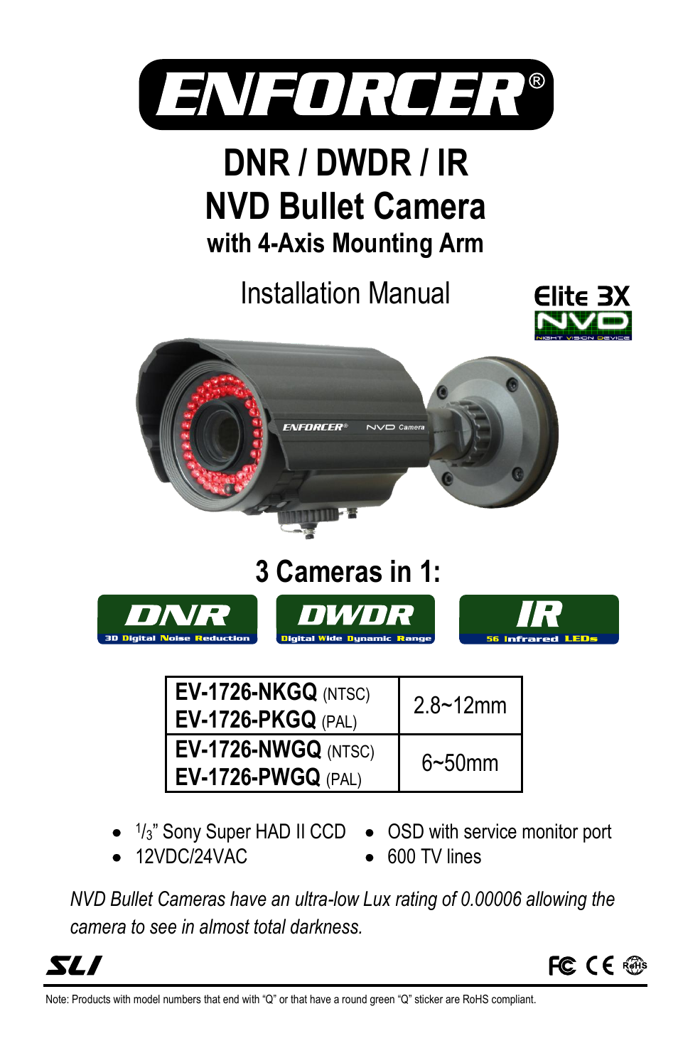 SECO-LARM USA Enforcer EV-1726-NWGQ User Manual | 4 pages