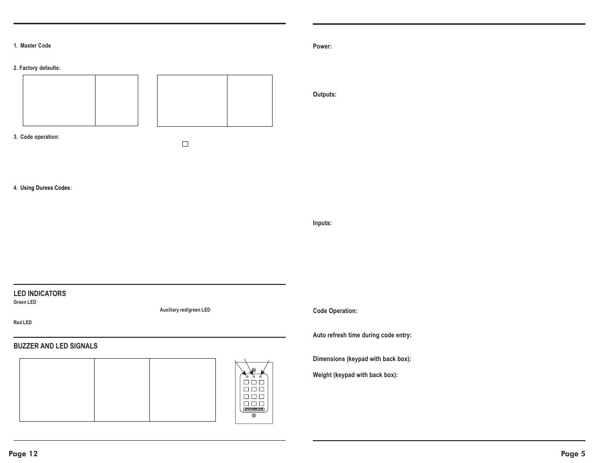 Digital access keypad manual | SECO-LARM USA Enforce SK-1131-SQ User Manual | Page 5 / 8