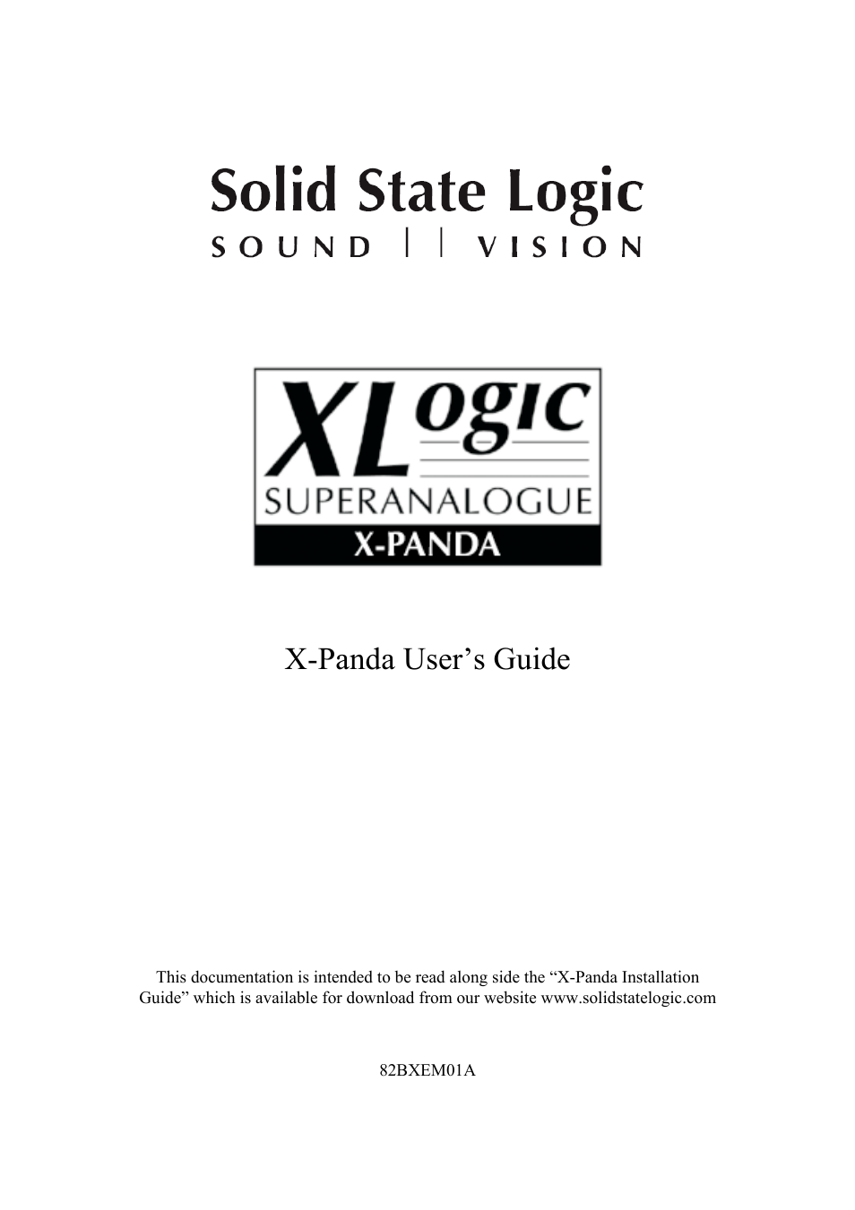 Solid State Logic 82BXEM01A User Manual | 16 pages