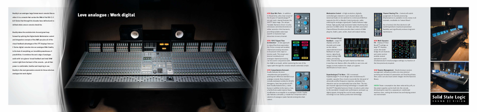 Love analogue : work digital | Solid State Logic Duality Musical Instrument User Manual | Page 2 / 2