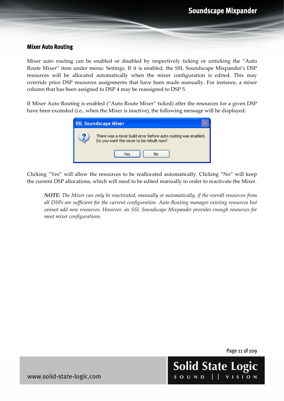 Soundscape mixpander | Solid State Logic Soundscape Mixer User Manual | Page 11 / 109