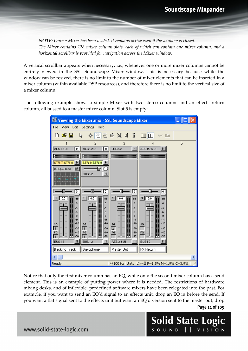 Soundscape mixpander | Solid State Logic Soundscape Mixer User Manual | Page 14 / 109