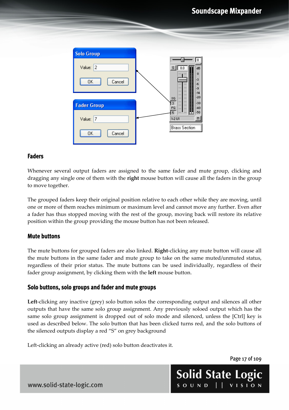 Soundscape mixpander | Solid State Logic Soundscape Mixer User Manual | Page 17 / 109