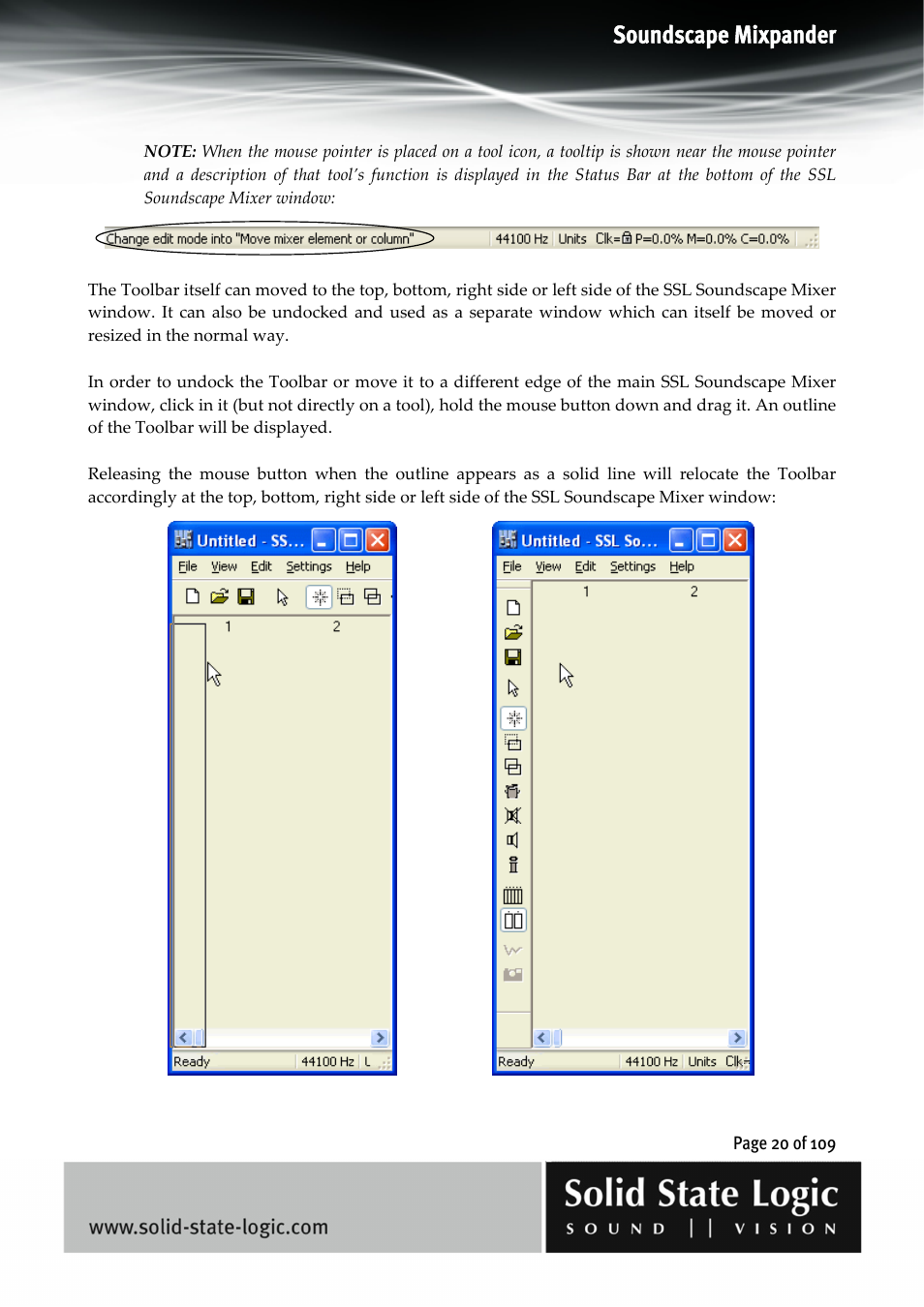 Soundscape mixpander | Solid State Logic Soundscape Mixer User Manual | Page 20 / 109