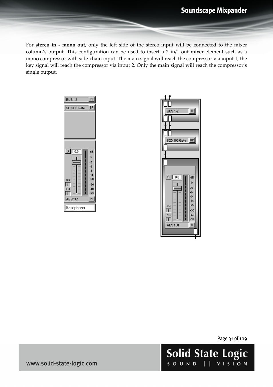 Soundscape mixpander | Solid State Logic Soundscape Mixer User Manual | Page 31 / 109