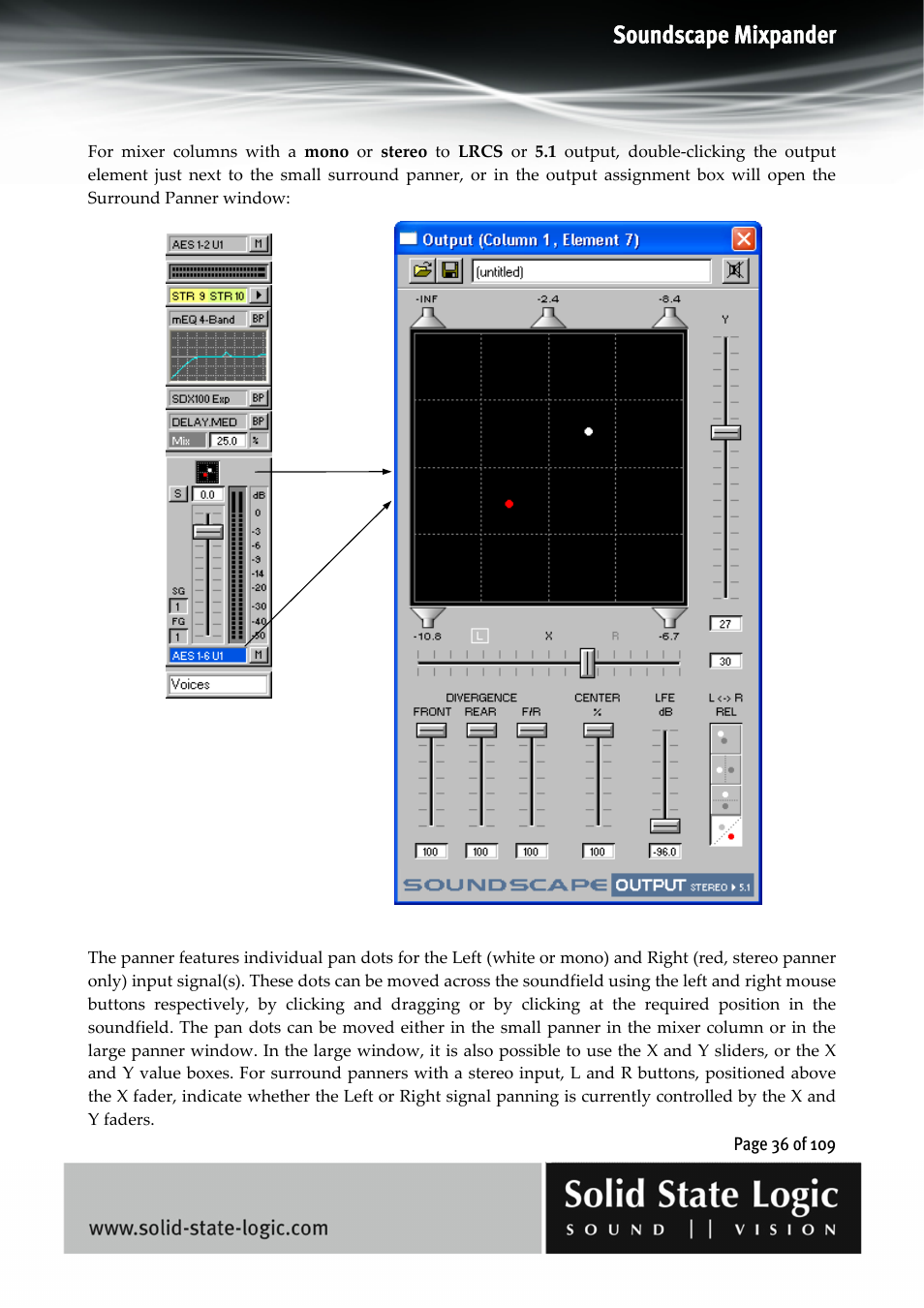 Soundscape mixpander | Solid State Logic Soundscape Mixer User Manual | Page 36 / 109