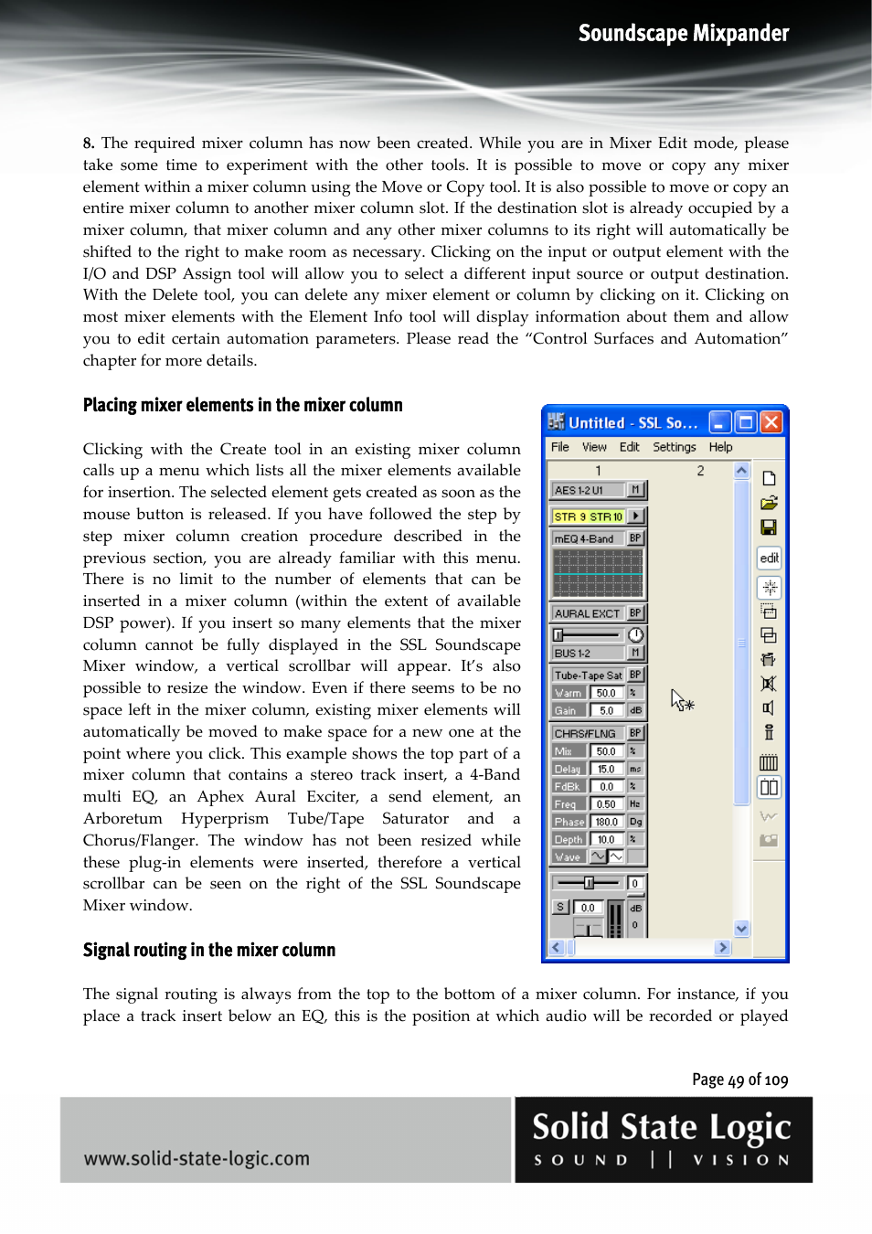 Soundscape mixpander | Solid State Logic Soundscape Mixer User Manual | Page 49 / 109