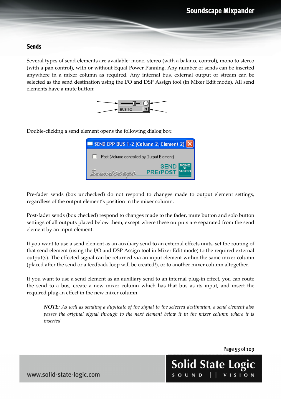 Soundscape mixpander | Solid State Logic Soundscape Mixer User Manual | Page 53 / 109