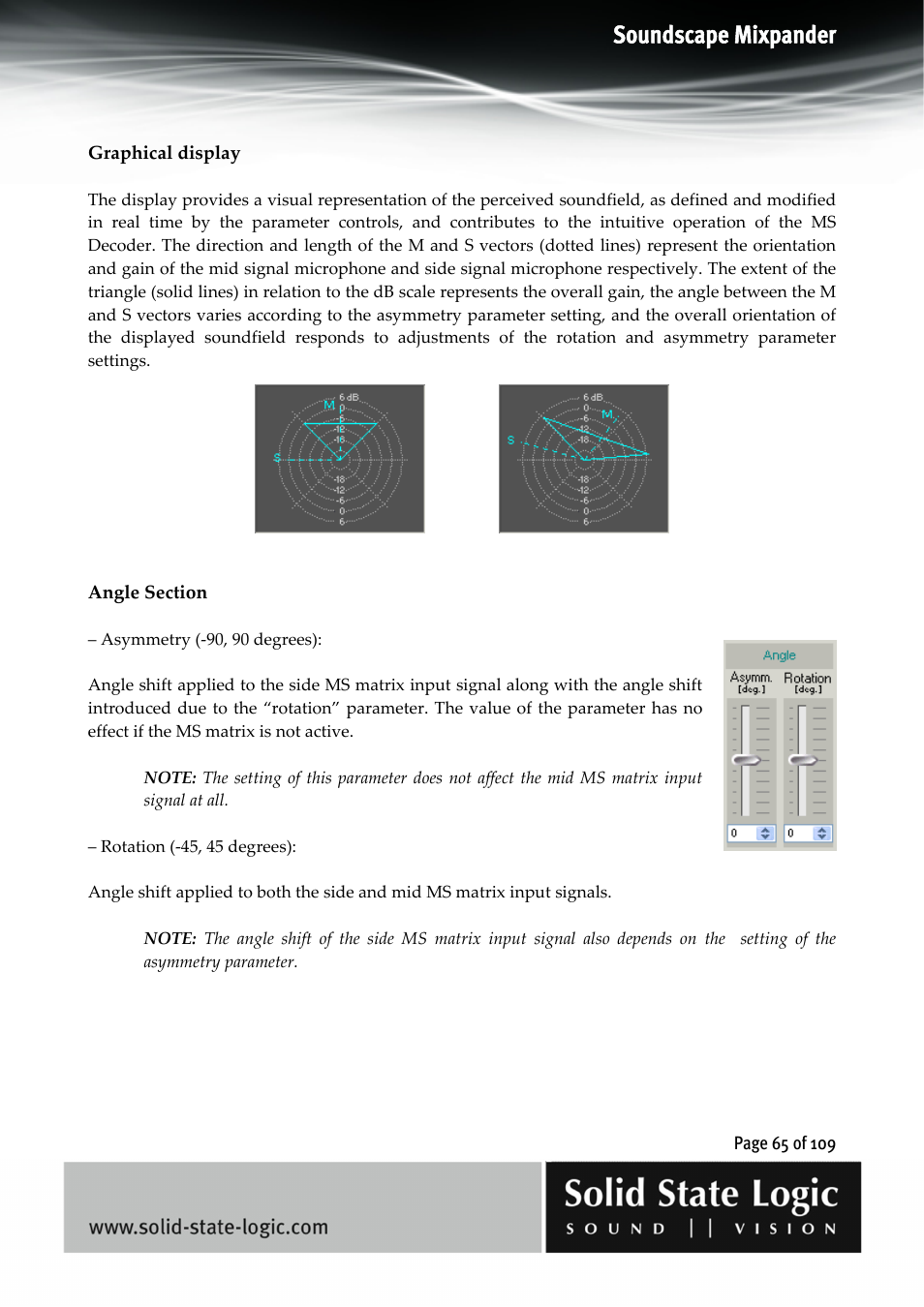 Soundscape mixpander | Solid State Logic Soundscape Mixer User Manual | Page 65 / 109