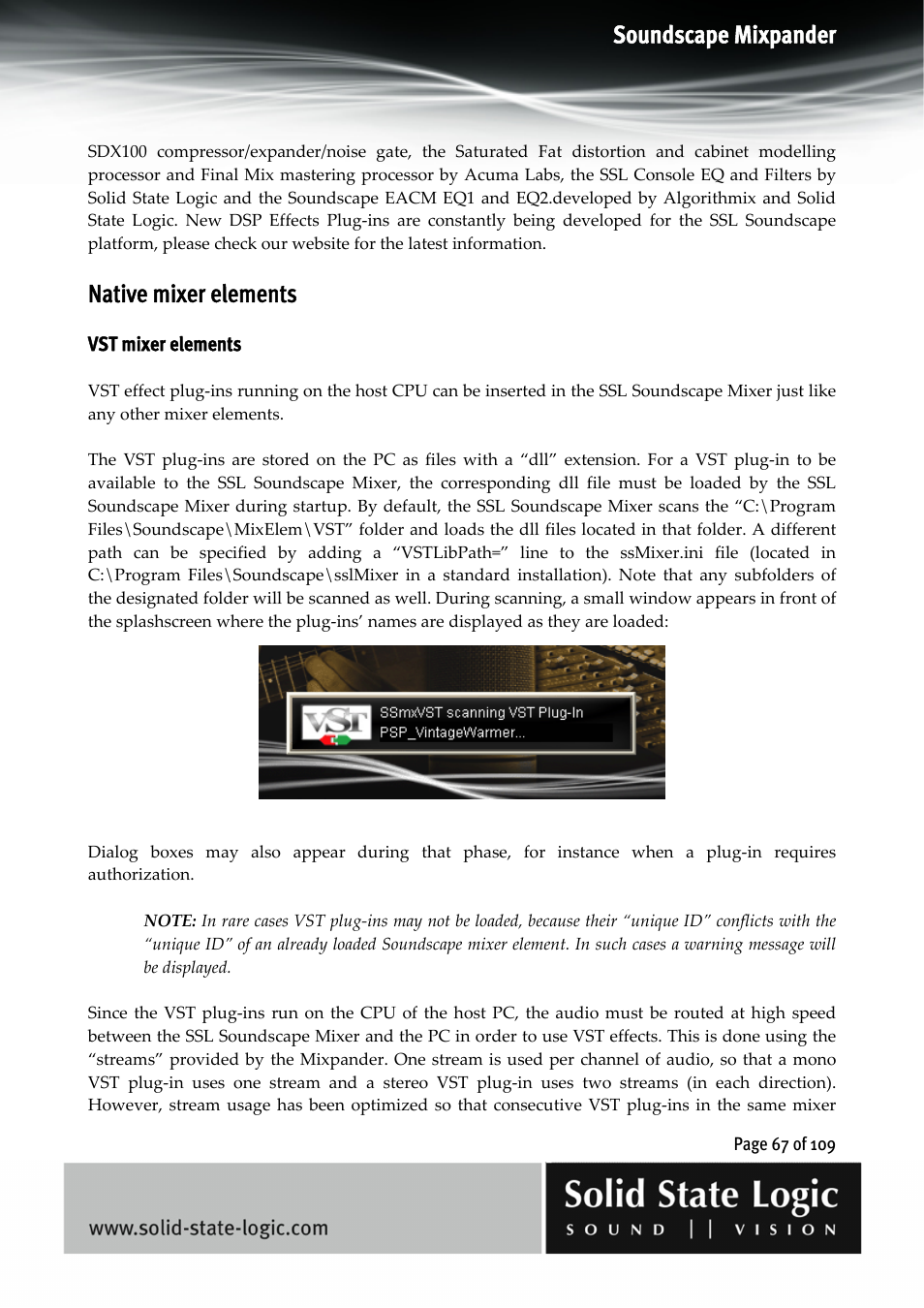 Soundscape mixpander, Native mixer elements | Solid State Logic Soundscape Mixer User Manual | Page 67 / 109