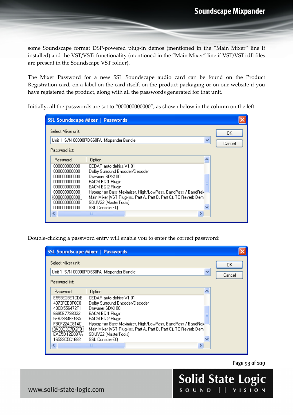 Soundscape mixpander | Solid State Logic Soundscape Mixer User Manual | Page 93 / 109