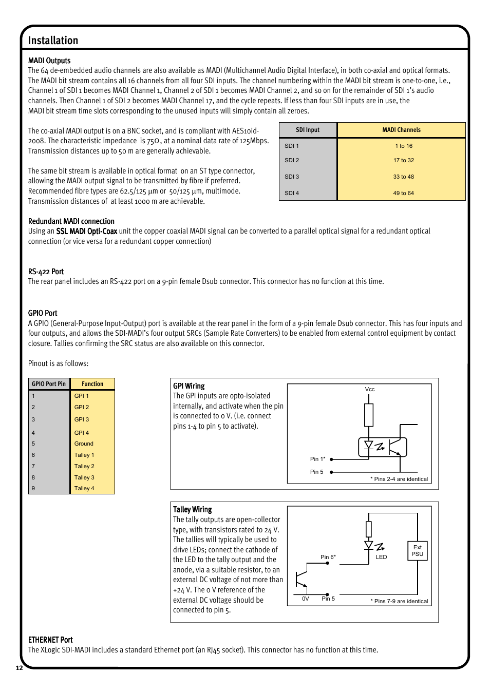 Installation | Solid State Logic AMETRIX 1266 User Manual | Page 12 / 16