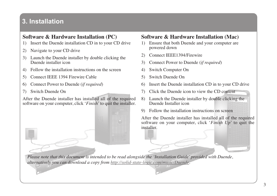 Installation | Solid State Logic DUENDE 82S6MC060A User Manual | Page 7 / 28