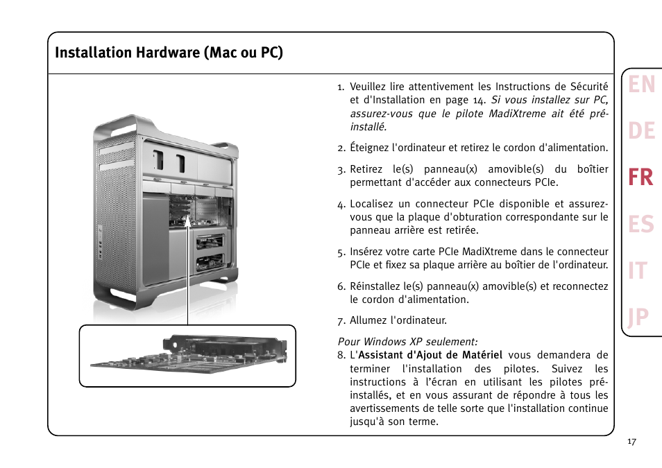 En de fr es it jp | Solid State Logic MadiXtreme MADI I/O User Manual | Page 19 / 40