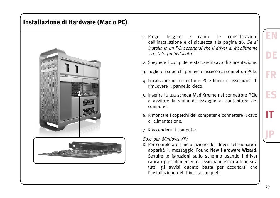 En de fr es it jp | Solid State Logic MadiXtreme MADI I/O User Manual | Page 31 / 40