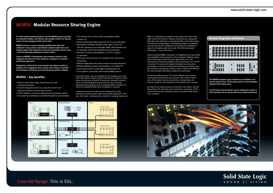 Playout systems satellite/microwave, Other console(s) daw/editor | Solid State Logic C100 HD Range User Manual | Page 8 / 8