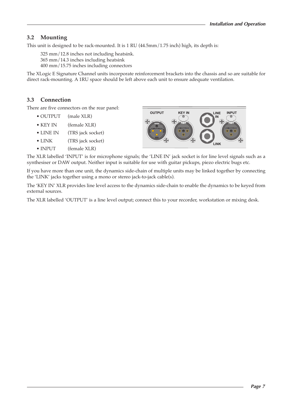 2 mounting, 3 connection | Solid State Logic 82S6XL090A User Manual | Page 11 / 30