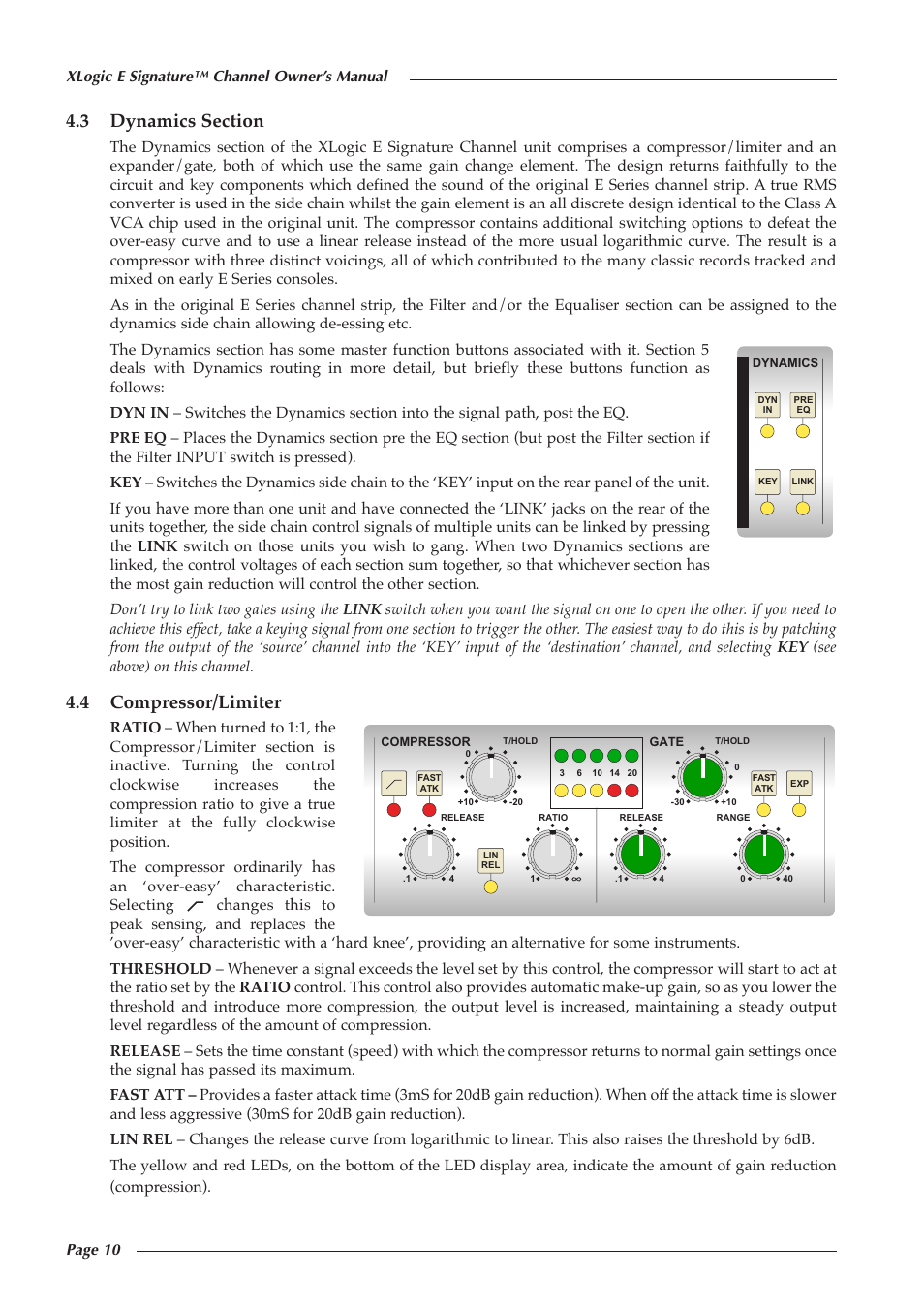 4 compressor/limiter | Solid State Logic 82S6XL090A User Manual | Page 14 / 30