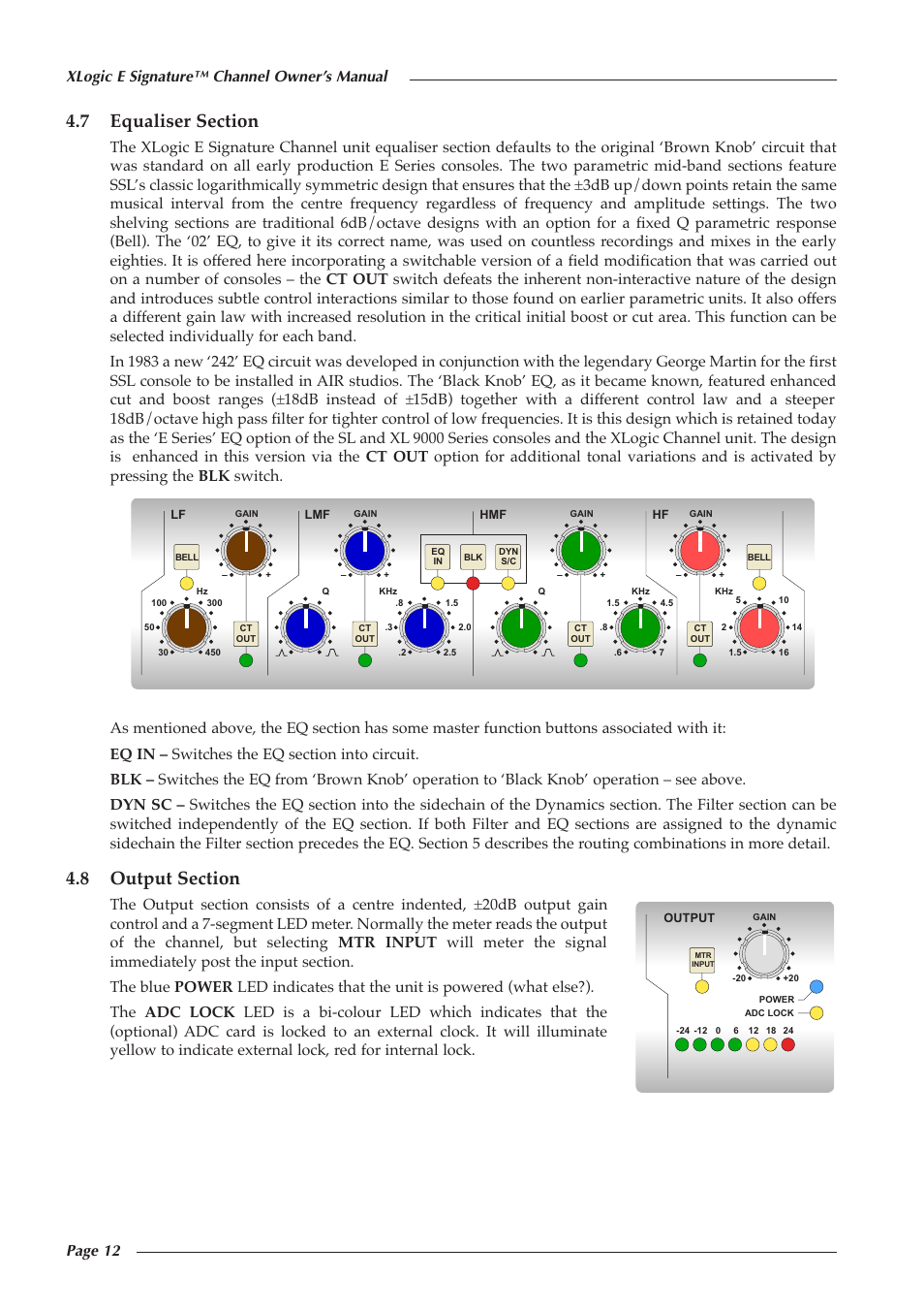 Page 12 xlogic e signature™ channel owner’s manual | Solid State Logic 82S6XL090A User Manual | Page 16 / 30