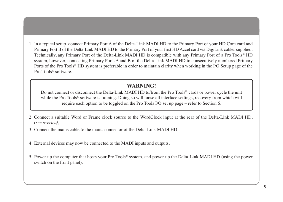 Warning | Solid State Logic XLogic Delta LINK MADI HD User Manual | Page 13 / 32
