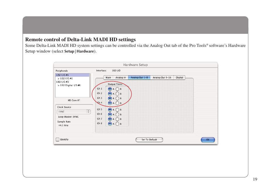 Remote control of delta-link madi hd settings | Solid State Logic XLogic Delta LINK MADI HD User Manual | Page 23 / 32