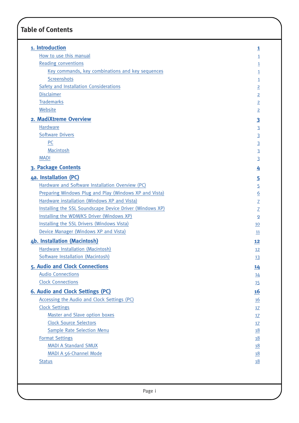 Solid State Logic Multichannel Digital Audio Interface MadiXtreme User Manual | Page 3 / 52