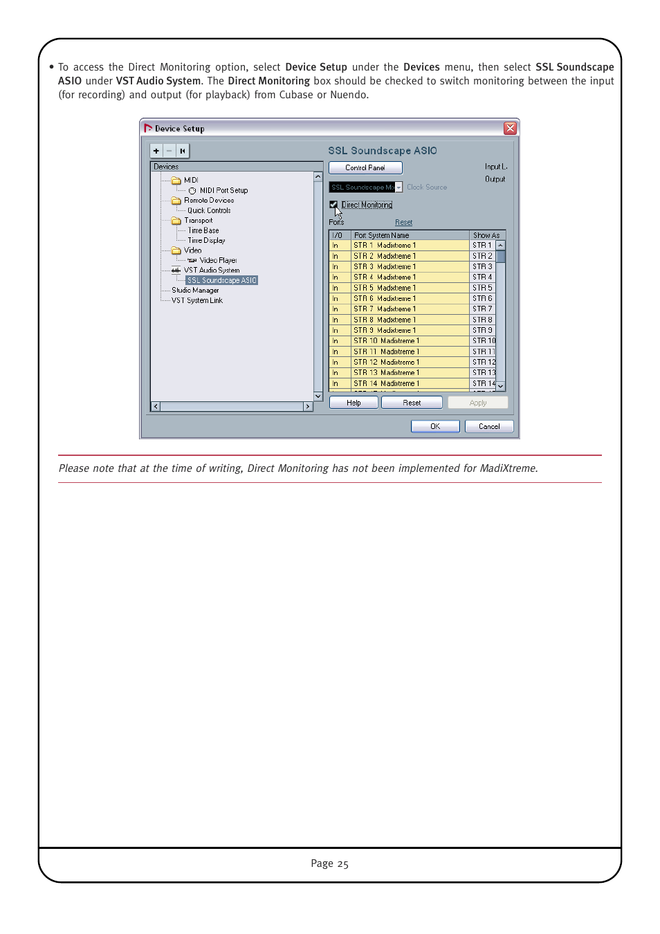 Solid State Logic Multichannel Digital Audio Interface MadiXtreme User Manual | Page 31 / 52