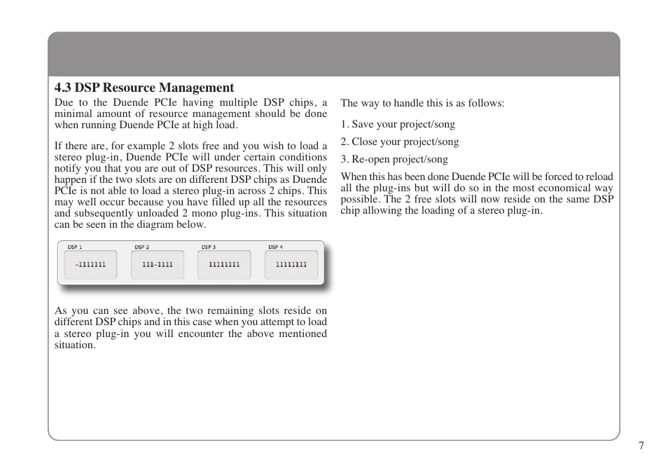 3 dsp resource management | Solid State Logic 82S6MC120A User Manual | Page 11 / 28