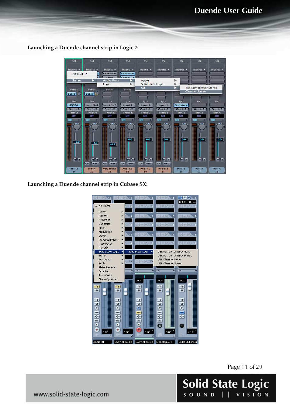 Duende user guide | Solid State Logic DUENDE User Manual | Page 11 / 29