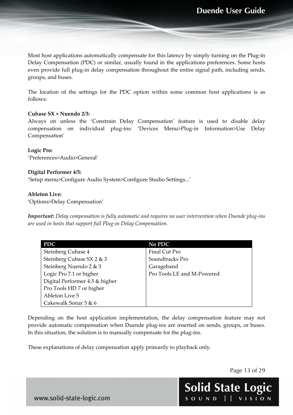 Duende user guide | Solid State Logic DUENDE User Manual | Page 13 / 29