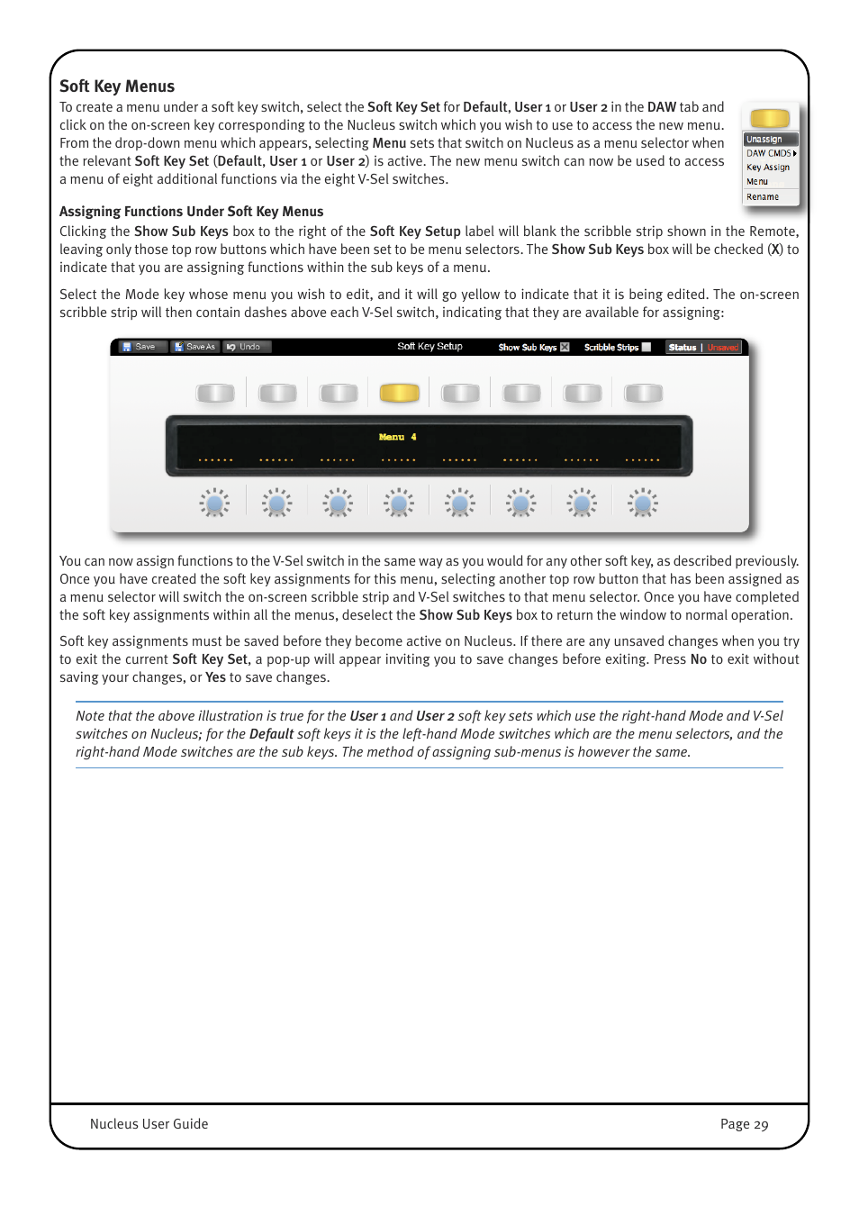 Soft key menus | Solid State Logic 82BN0M01B User Manual | Page 33 / 52