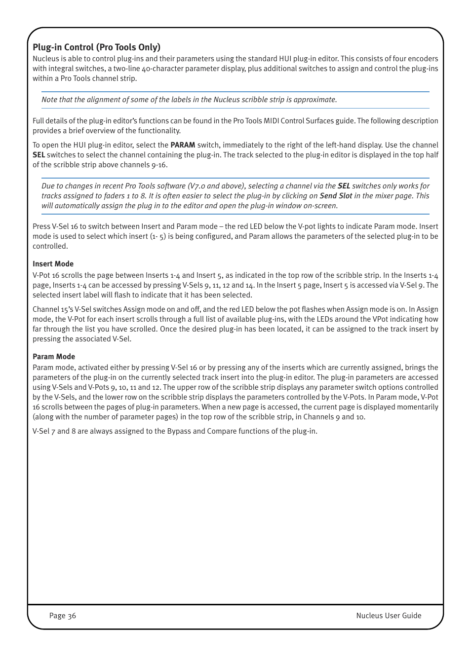 Plug-in control (pro tools only) | Solid State Logic 82BN0M01B User Manual | Page 40 / 52