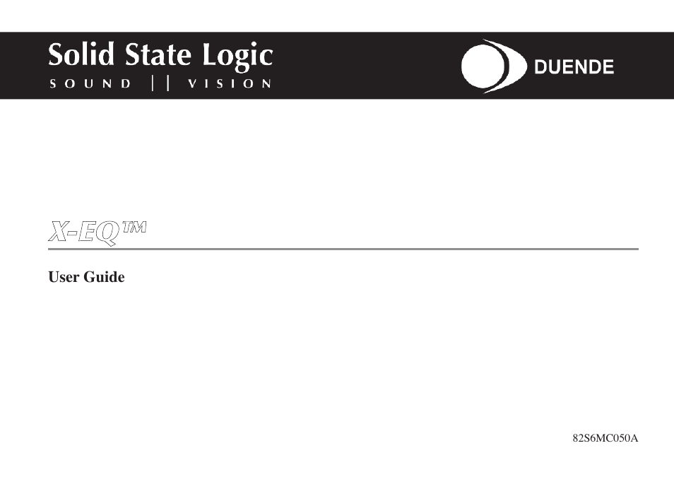 Solid State Logic X-EQ User Manual | 28 pages